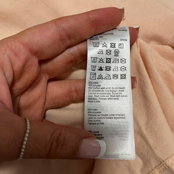 AllSaints Peach Pink Short Sleeve Knotted Tee Size XS - Picture 3 of 5